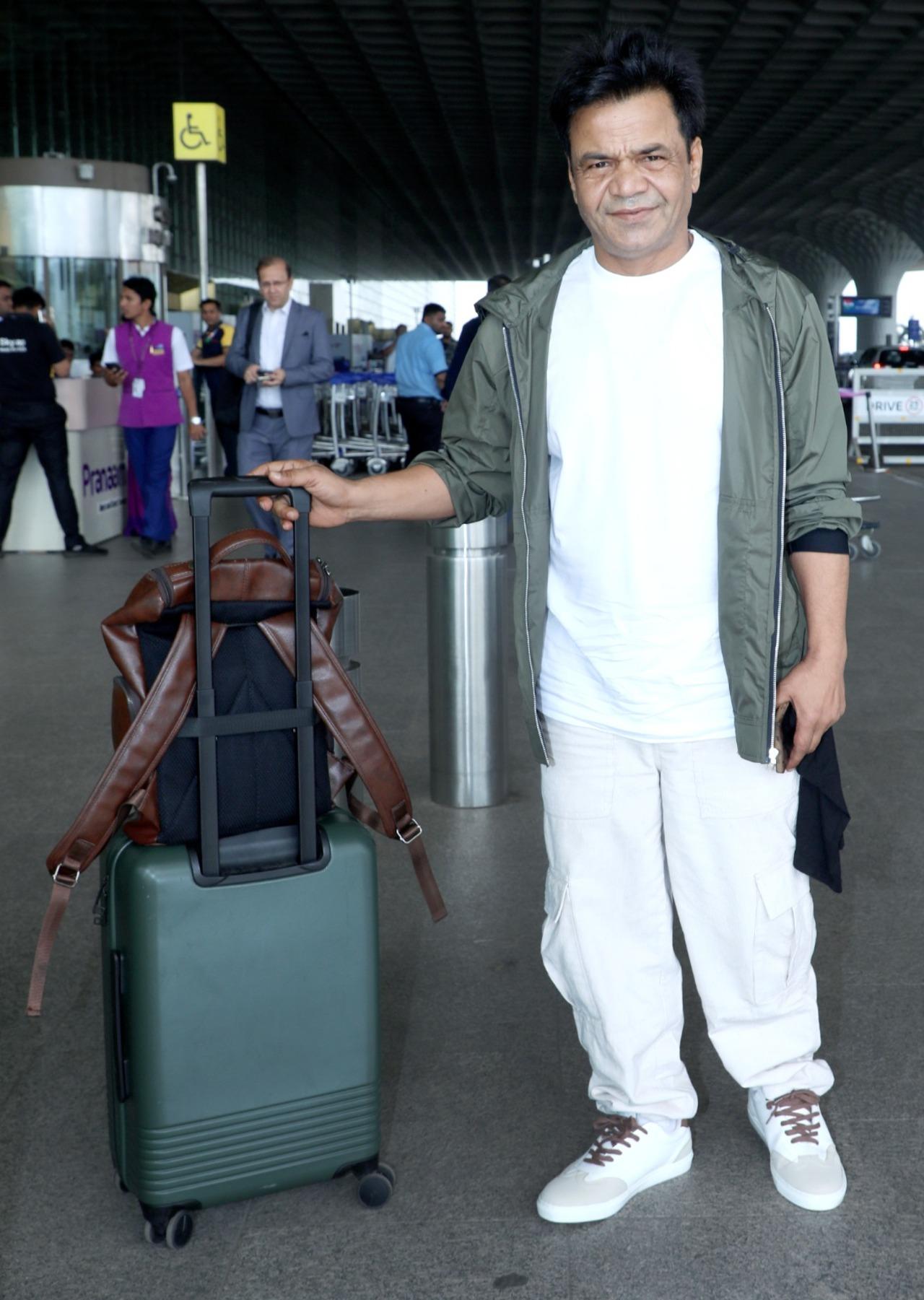 Rajpal Yadav was spotted at the airport as he head out of the city on Tuesday morning.